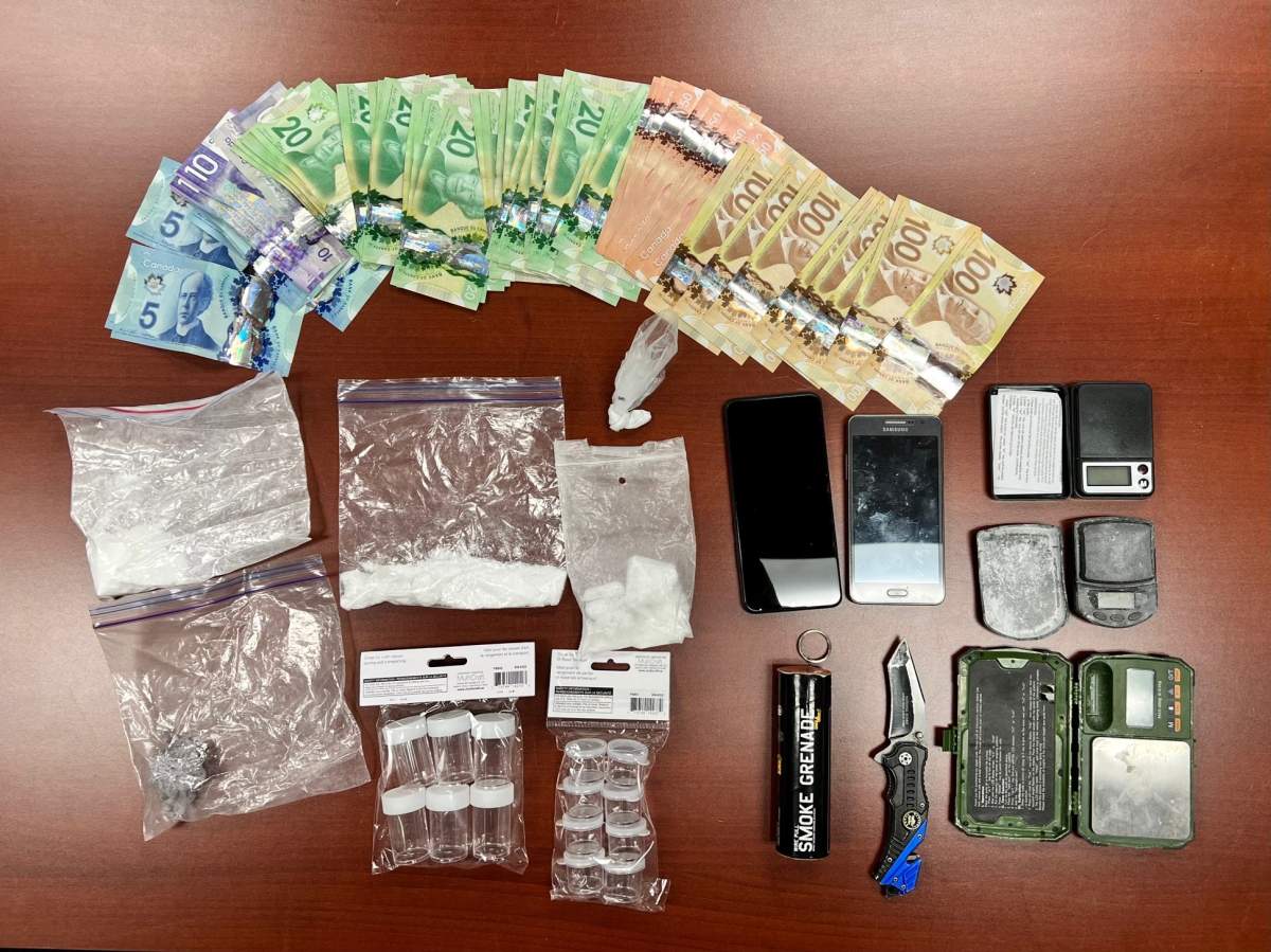 Central Hastings OPP seized drugs and cash during a traffic stop in Tweed on Dec. 12, 2022.