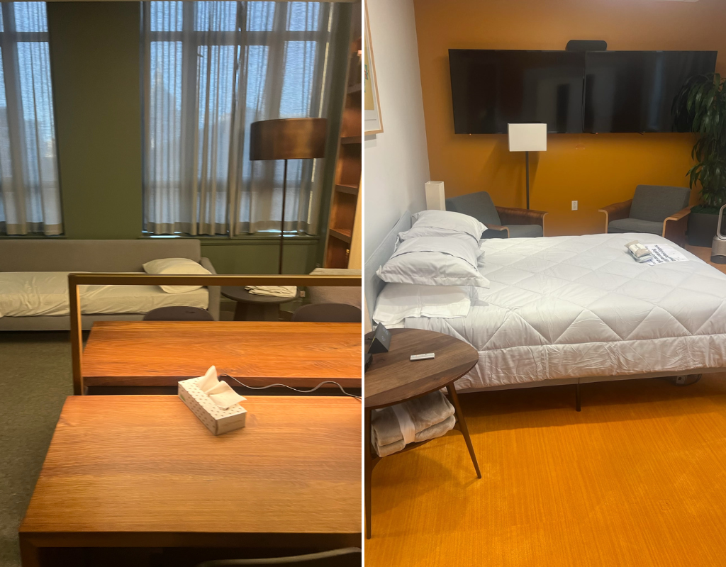 Photos obtained by the BBC that allegedly show bedrooms that have been set up in Twitter headquarters.