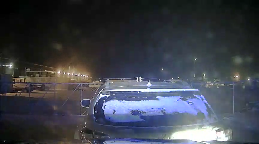 The rear view of a recovered stolen vehicle, when Strathmore RCMP approached it on Dec. 7, 2022.