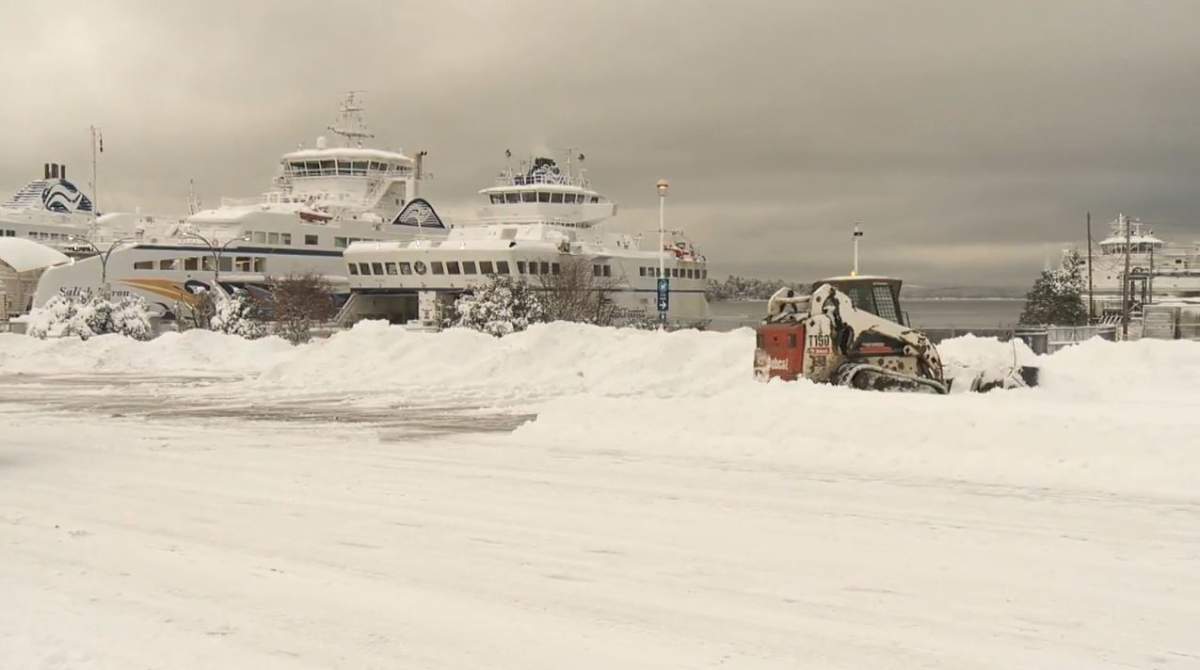 Snowy BC ferries