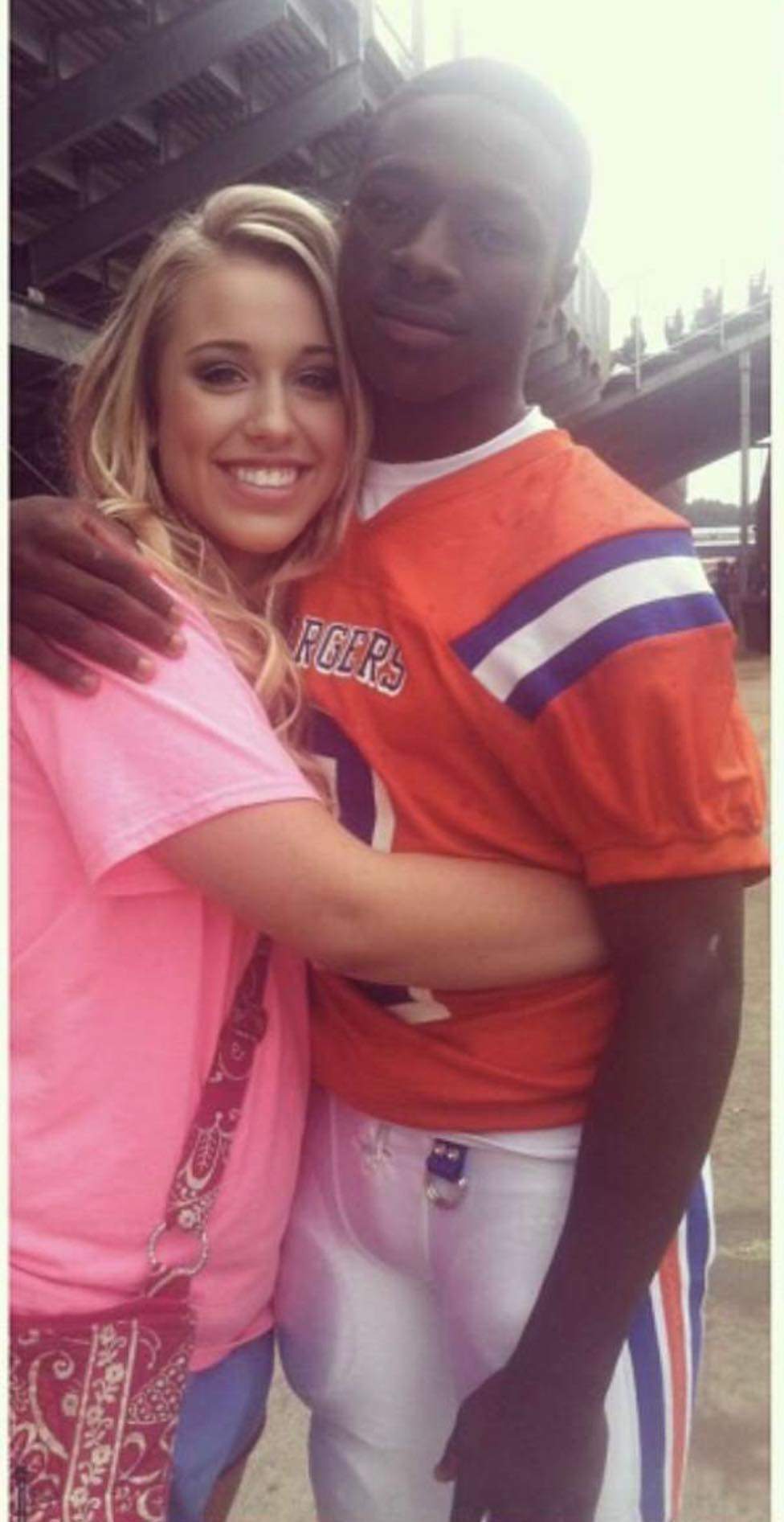 Kristen Marie Mills and Christian Saulsberry, Edmonton Elks running back who was shot and killed Dec. 17, 2022.