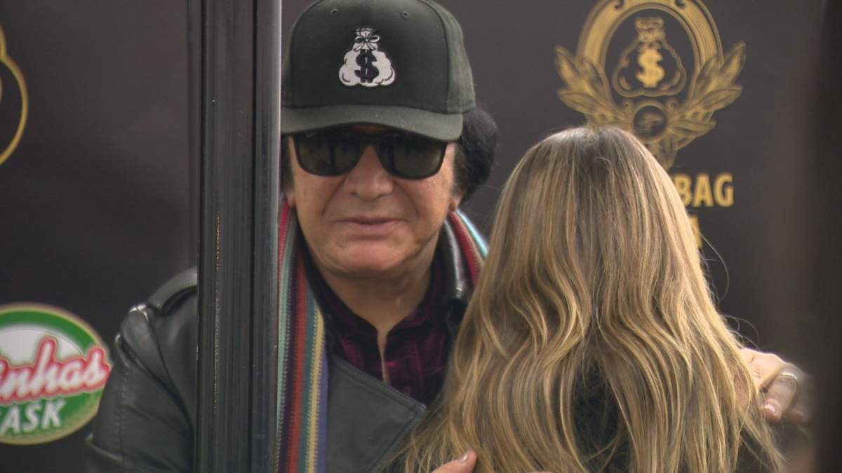 Gene Simmons hugging a fan in Saskatoon, Dec 11th, 2022.