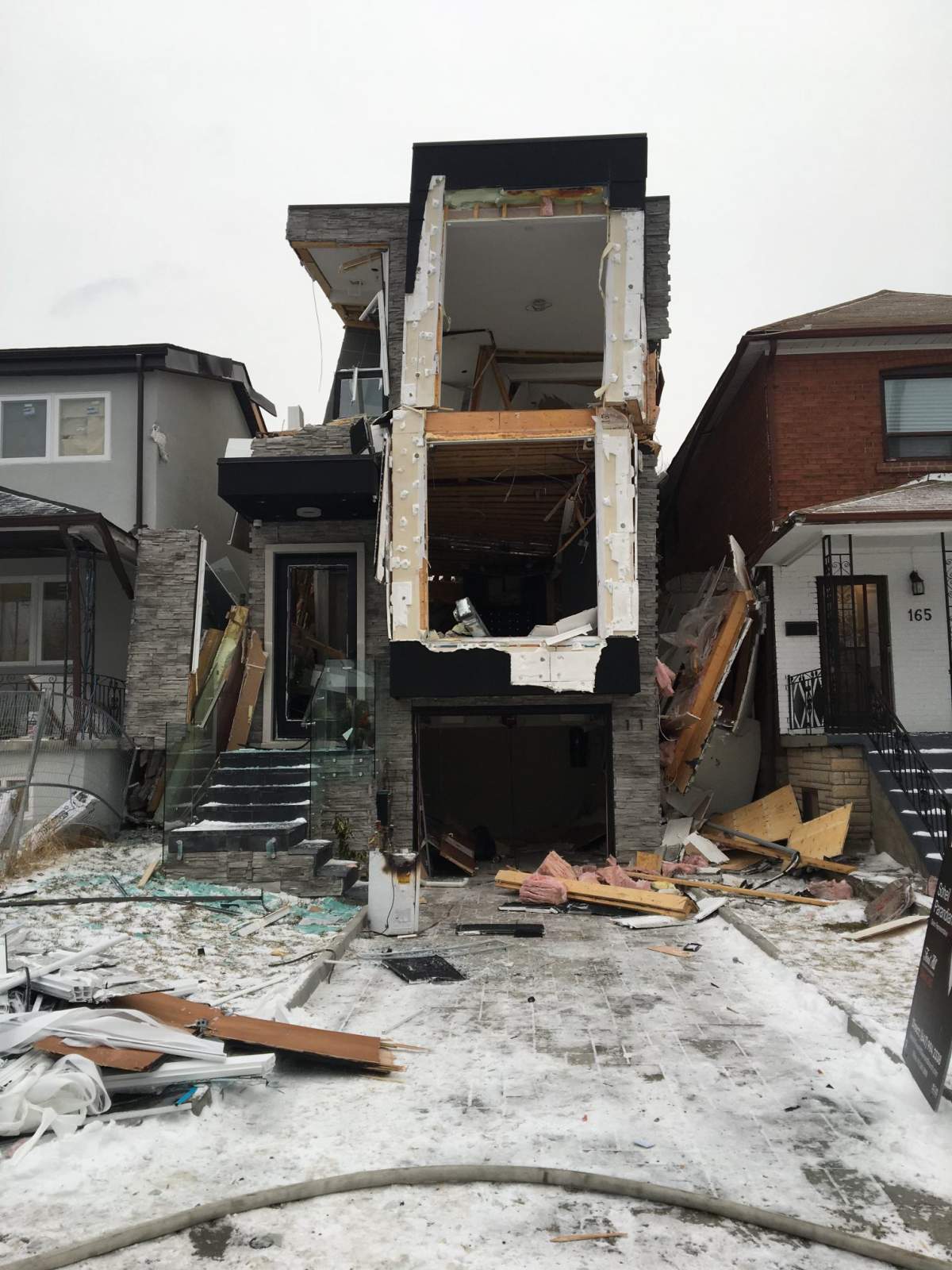 Officials are investigating after an explosion at a house in Toronto.
