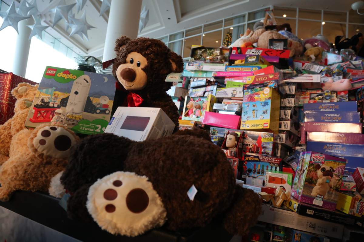 Toys at the Pan Pacific Christmas Wish Breakfast on Dec. 14, 2022. Lasia Kretzel/Global News.