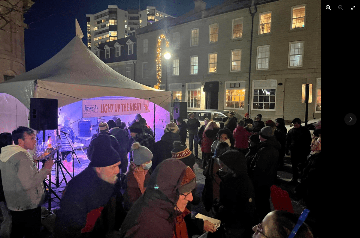 The Kingston Jewish Council held a menorah lighting ceremony to mark the beginning of Hannukah.