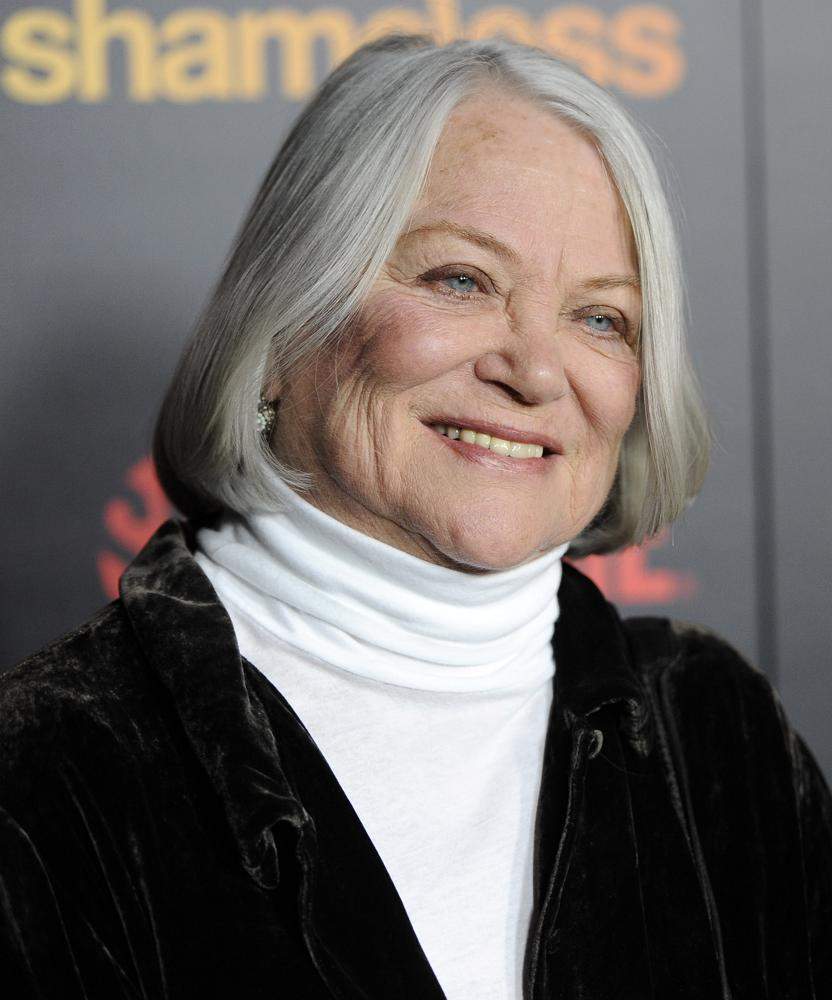 Louise Fletcher, a cast member in "Shameless," poses at the premiere of the second season of the Showtime television series in Los Angeles, Jan. 5, 2012.