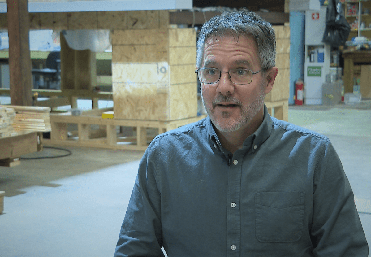 Marcel LeBrun says his not-for-profit project is now building one micro-house a week to ramp up the process of moving people inside.