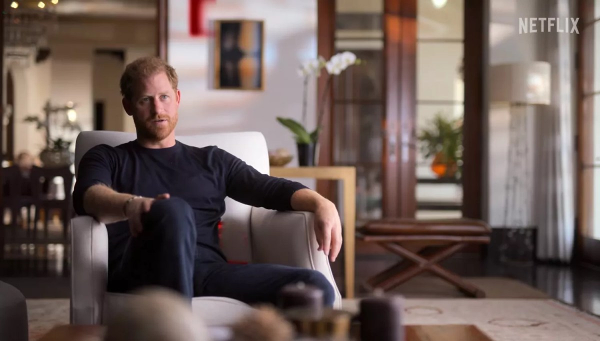 Prince Harry in 'Harry & Meghan'.