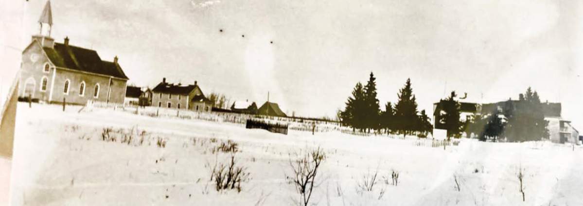 Sacred Heart Residential school compound, OMI archives.