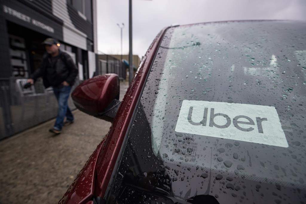 An Uber driver's vehicle.