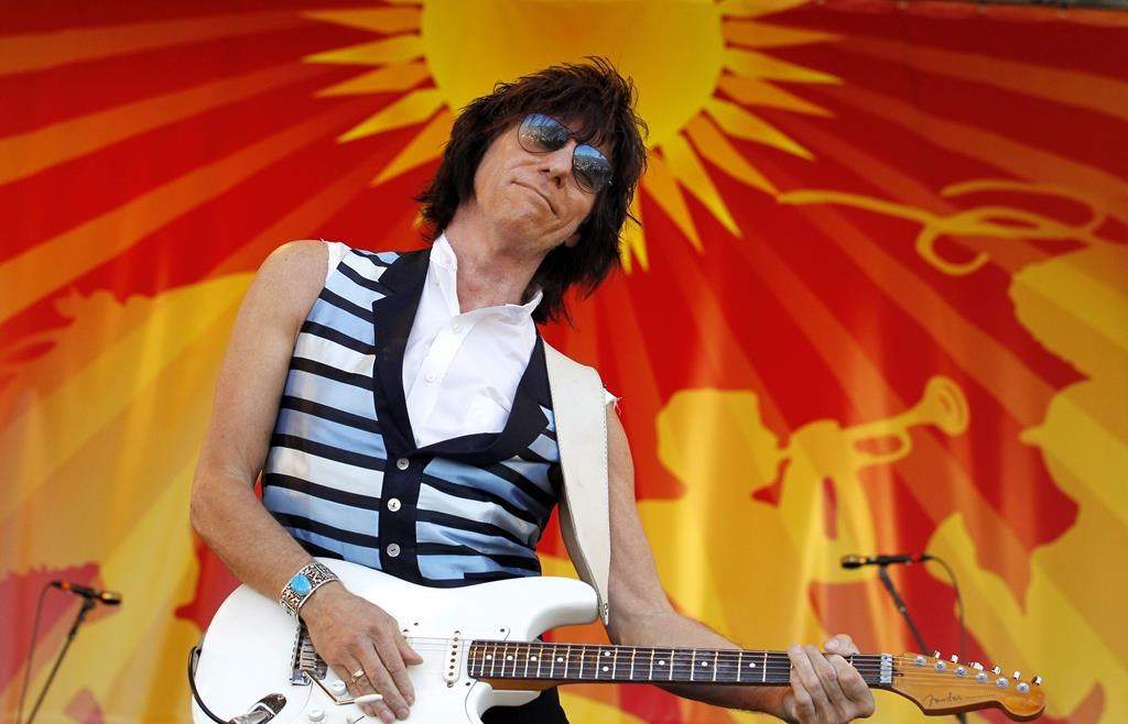 FILE - Guitarist Jeff Beck performs at the Louisiana Jazz and Heritage Festival in New Orleans on April 29, 2011. Beck, a guitar virtuoso who pushed the boundaries of blues, jazz and rock ‘n’ roll, influencing generations of shredders along the way and becoming known as the guitar player’s guitar player, died Tuesday, Jan. 10, 2023, after “suddenly contracting bacterial meningitis,” his representatives said in a statement released Wednesday. He was 78. (AP Photo/Gerald Herbert, File).