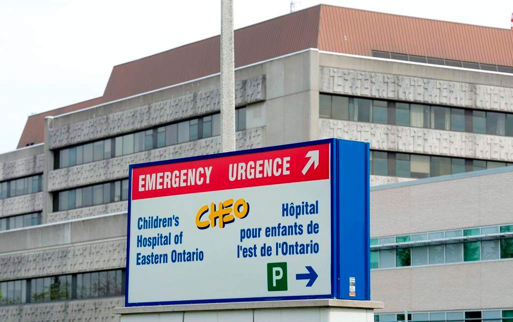 A sign directing visitors to the emergency department is shown at CHEO, Friday, May 15, 2015 in Ottawa. Eastern Ontario's major pediatric hospital says it's resumed treating older teens now that a surge in respiratory illnesses is stabilizing. CHEO says it's providing emergency and inpatient care to all 16- and 17-year-olds again after diverting them to adult hospitals in the Ottawa area in November amid unprecedented pressures.THE CANADIAN PRESS/Adrian Wyld.
