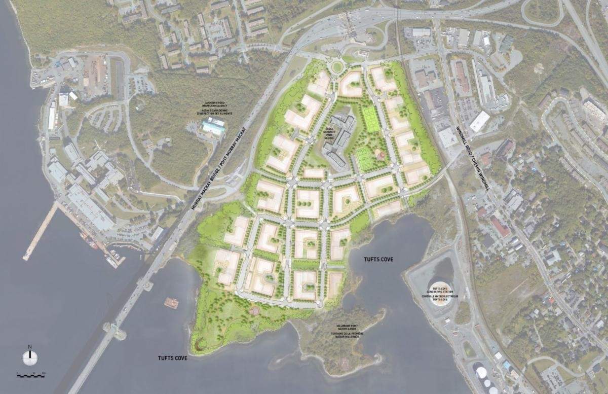 A sketch provided by Canada Lands Company shows what the area would look like if the plan is implemented.