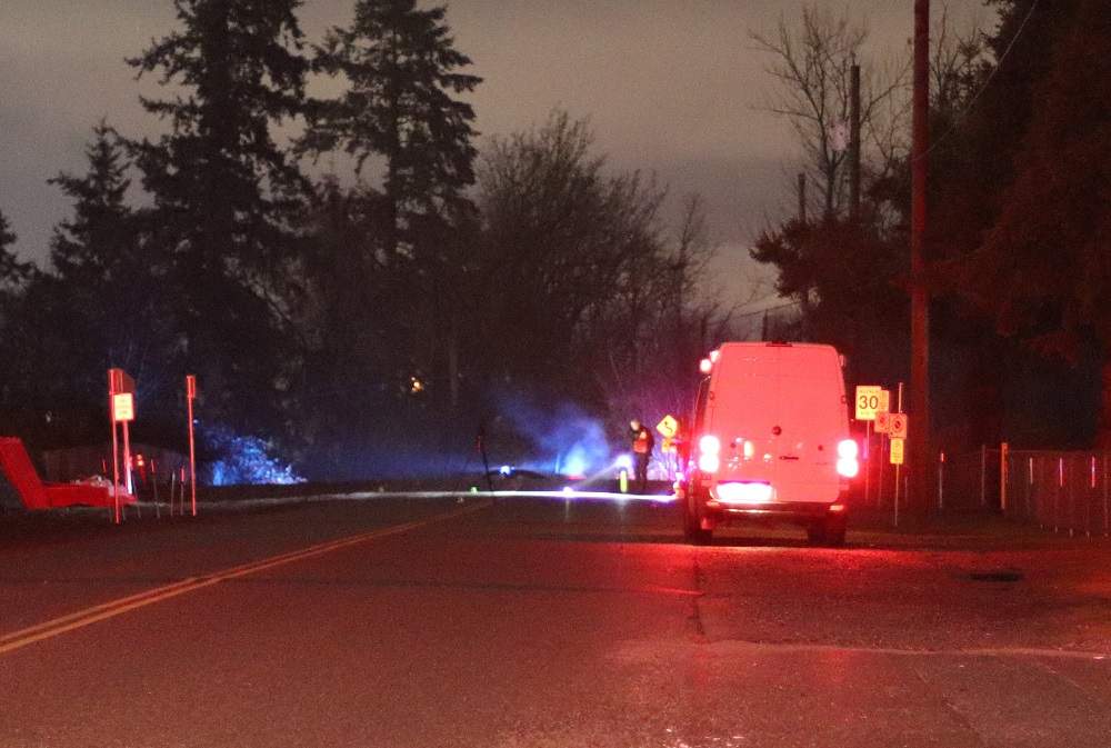 Four men were sent to hospital following a shooting, Abbotsford police said.
