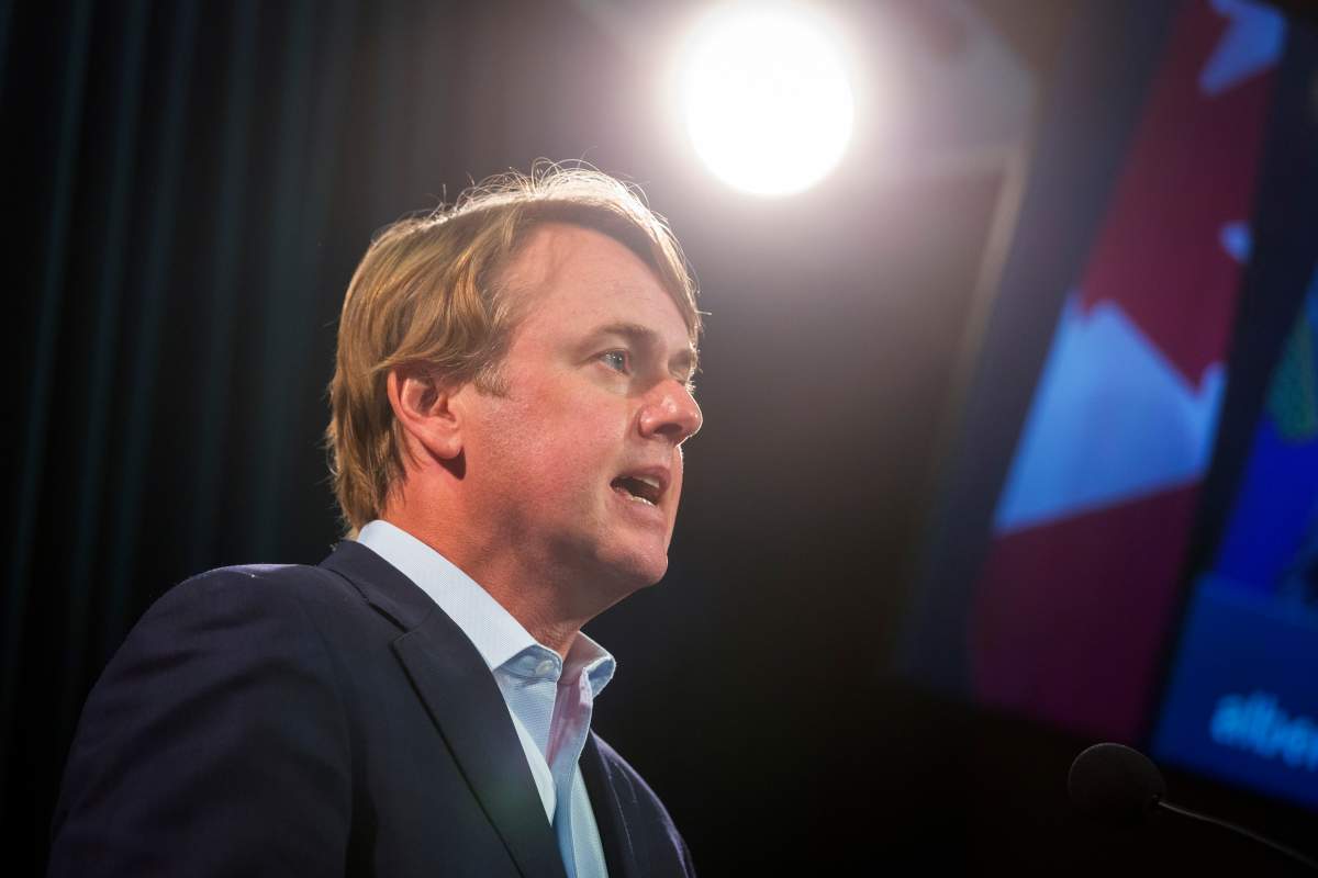 Alberta's Minister of Health Tyler Shandro answers questions at a news conference where the provincial government announced new restrictions because of the surging COVID cases in the province, in Calgary, Alta., Friday, Sept. 3, 2021.