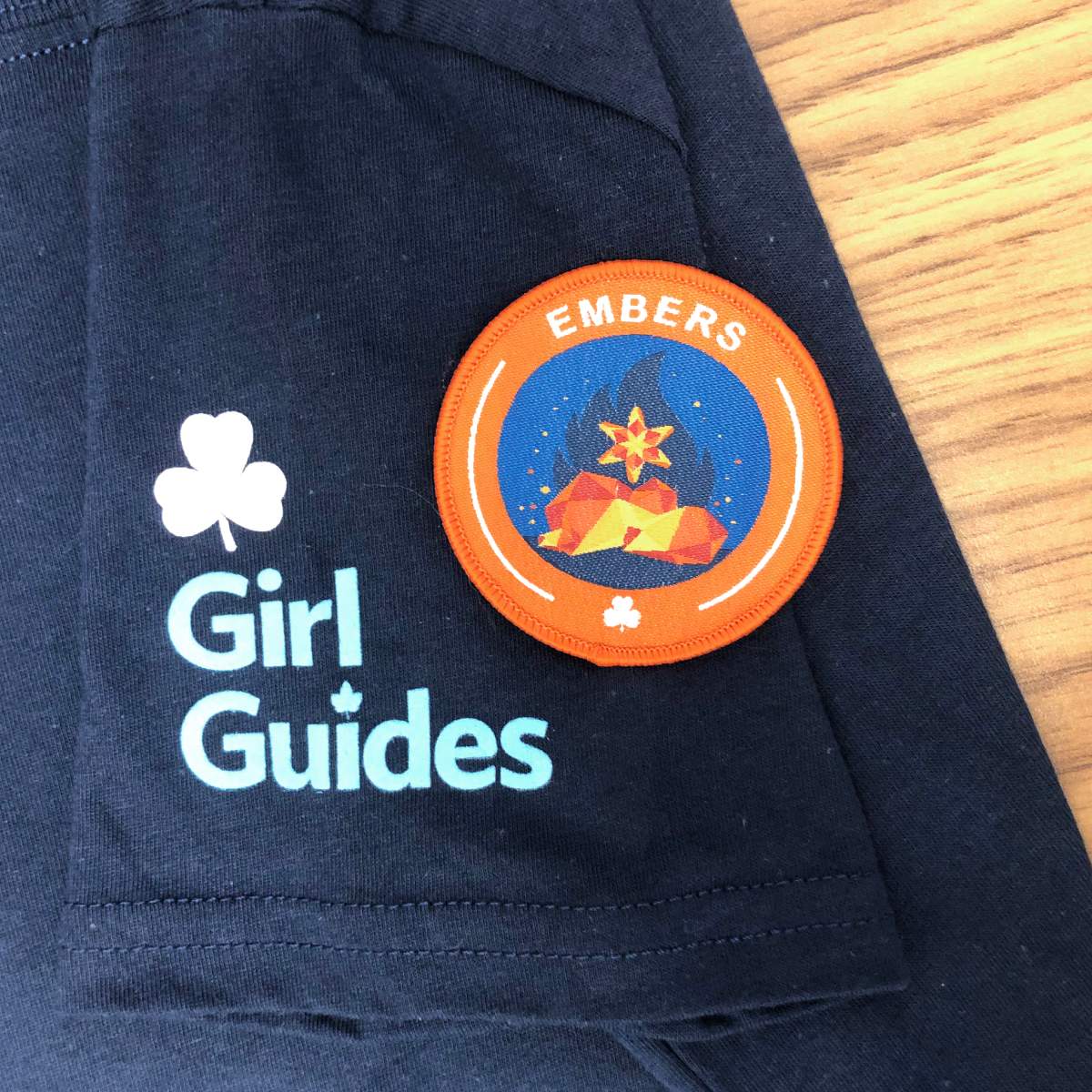 The new Embers crest will be distrubuted to Guiding members this year.