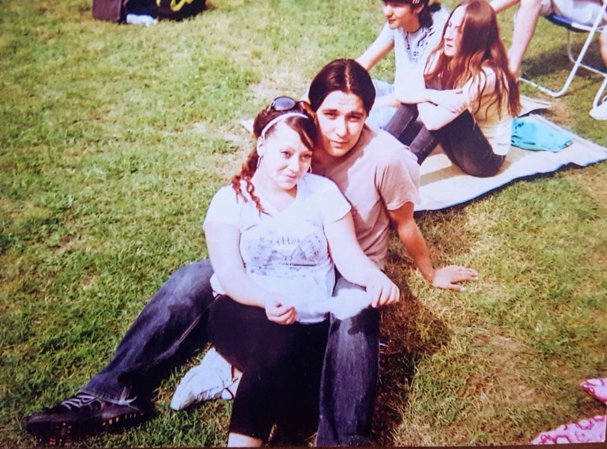 Ross Gladue and his former partner Desiree Kenney in an undated photo.
