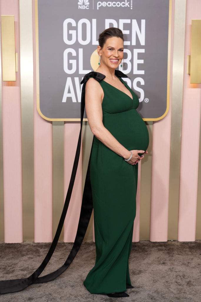 Hilary Swank attends the 80th Annual Golden Globe Awards at The Beverly Hilton on January 10, 2023 in Beverly Hills, California.