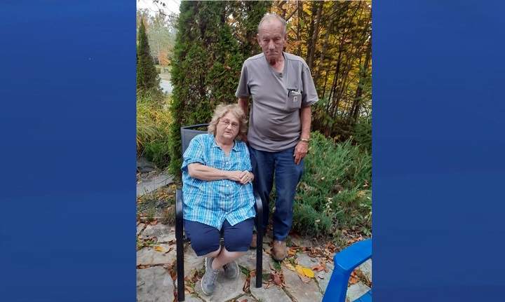 James and Sandra Helm of Moira, New York are seen being held captive in Quebec in 2020, in this court handout image received January 17, 2023.