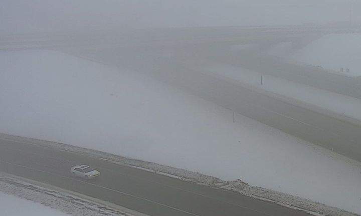Fog is seen in the Edmonton area by Anthony Henday Drive and Yellowhead Trail on Jan. 10, 2023.