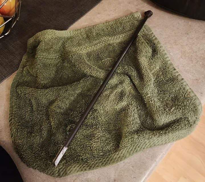 The arrow removed from Milo, a cat owned by a north Edmonton family.