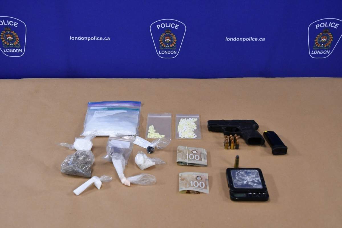 London Police say they recovered a stolen Western Mustangs Vanier Cup ring along with various drugs and a handgun on Thursday.
