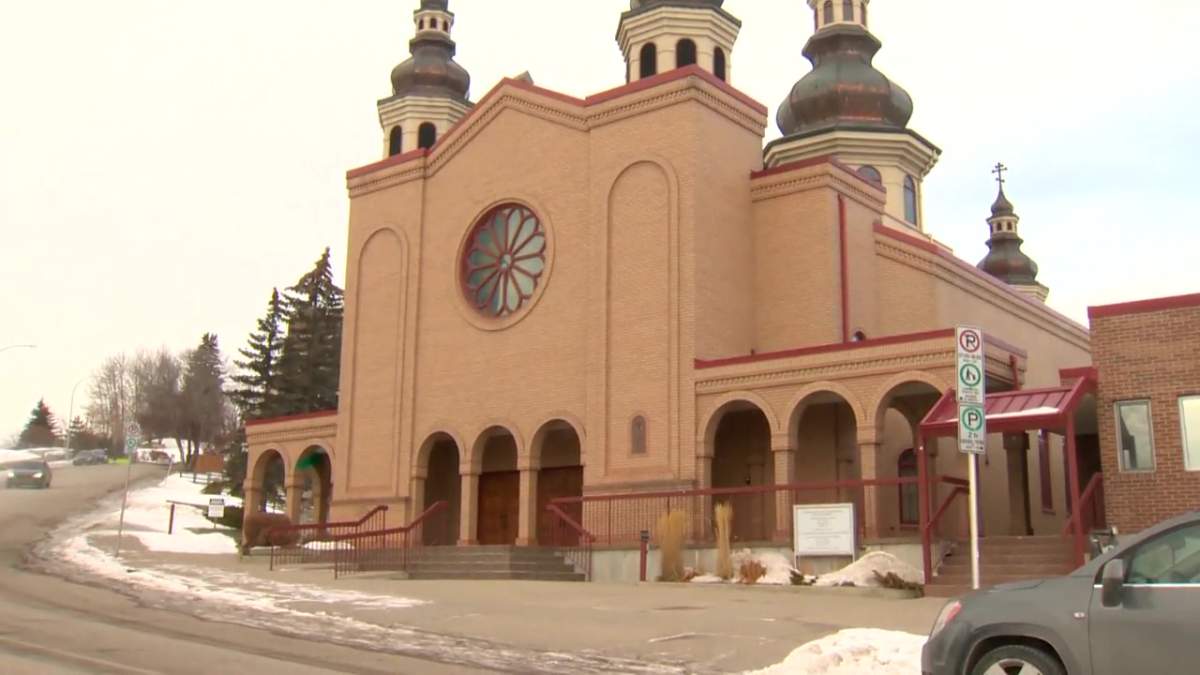 St. Vladimir's Ukrainian Orthodox Sobor church in Calgary, Alta. in January 2023.