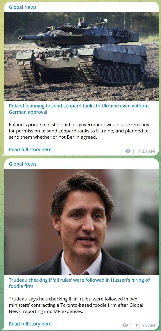 Global News on Telegram