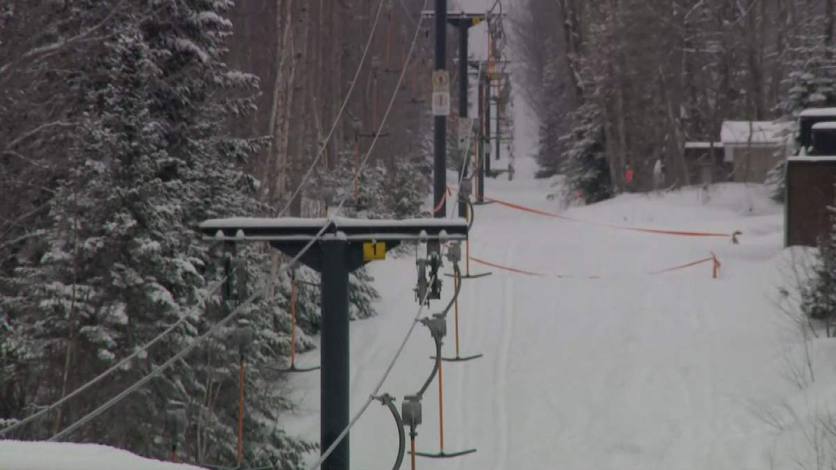 The T-bar lift at Val Saint-Côme Ski Resort seen in January 2023. It was closed after a child was injured and pronounced dead. 