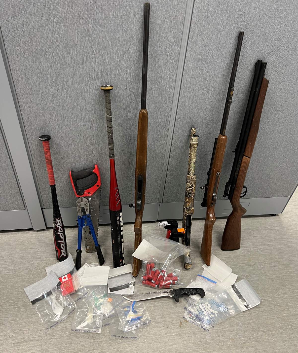 A stolen vehicle investigation in Spruce Plains Man,. ended in over 40 charges and the arrest of three adults and one teen, RCMP say.