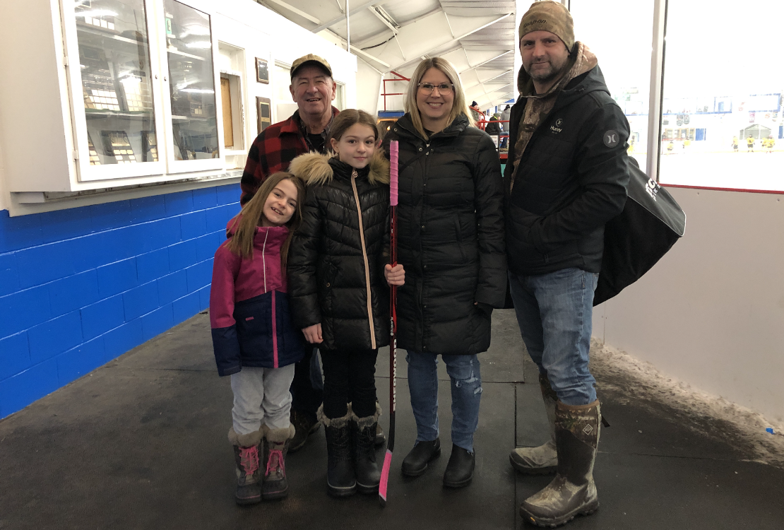 Ella Lambert and her family attend The Introduction to Hockey Showcase hosted by the Eastern Shore Minor Hockey Association.