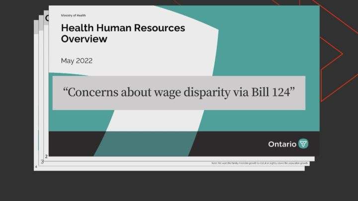 An internal government document, obtained by Global News, revealed an admission by the Ministry of Health about the impact of Bill 124.