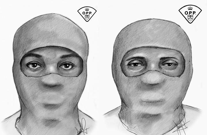 Composite sketches of two of three suspects allegedly involved in Elnaz Hajtamiri’s abduction.
