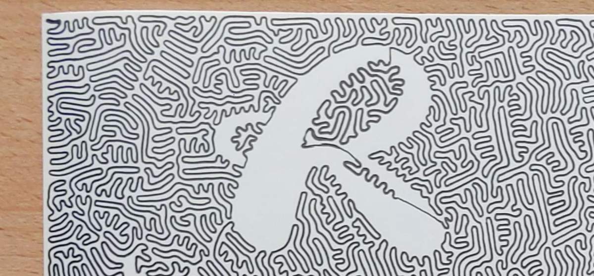 A closer look shows the singular line starting in the top left corner.