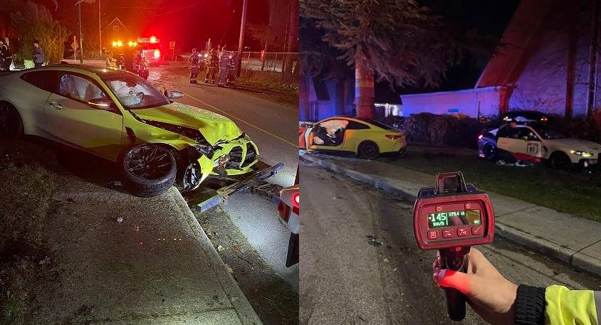North Vancouver RCMP say both vehicles suffered extensive damage and were impounded for a week. 