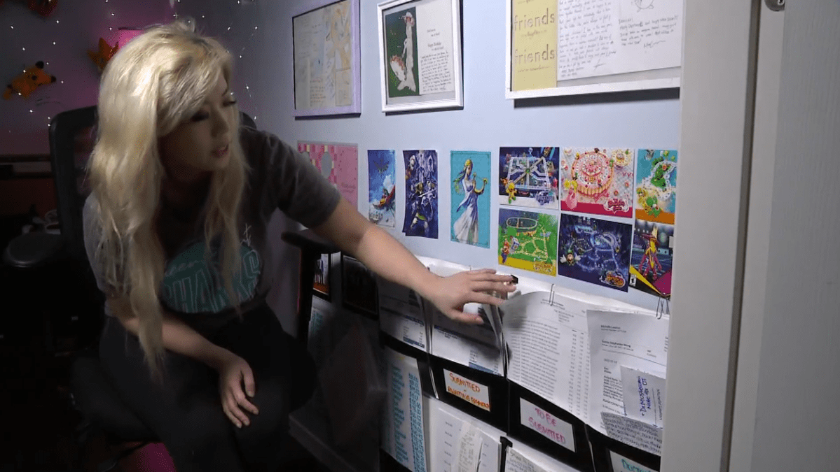 Tashia Wong shows off the complex filing system she has created to manage her medical records, claims information and correspondence with ICBC.