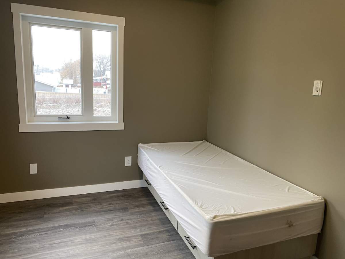 One of 36 beds within the Bridge Healing Transitional Accommodation Program offered by the Jasper Place Wellness Centre and AHS.