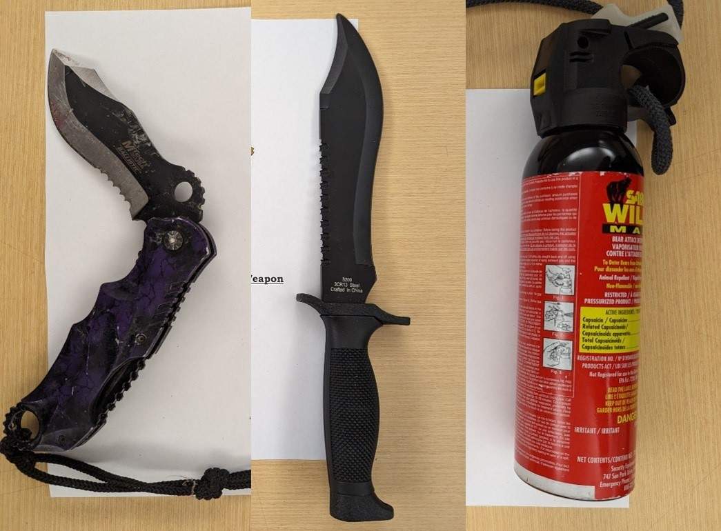 A 19-year-old man from Winnipeg is charged with three counts of possession of a weapon after police say he was kicked off a city bus for smoking and holding a knife Thursday.