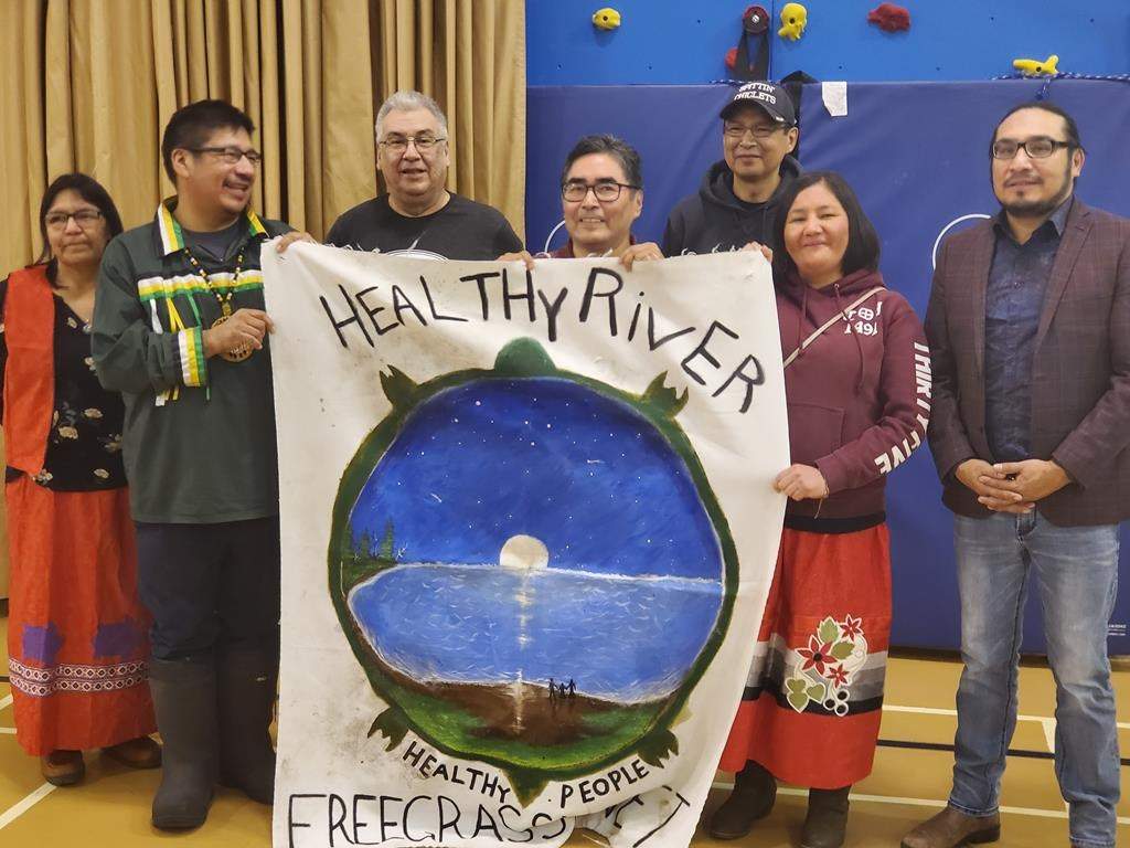 Grassy Narrows, Wapekeka, Neskantaga and Big Trout Lake First Nations in northern Ontario have formed an alliance to defend their lands and waters amid concerns of intrusion on their territory by mining exploration companies as seen in this handout photo provided February 1, 2023. A group of four First Nations in northern Ontario are calling on Primer Doug Ford to meet with them immediately to address concerns of intrusion on their territory by mining exploration companies. 