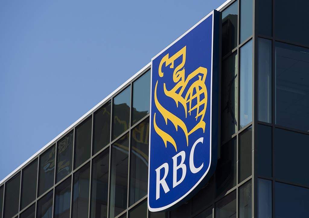 The RBC Royal Bank of Canada logo is seen in Halifax on Tuesday, April 2, 2019. THE CANADIAN PRESS/Andrew Vaughan.