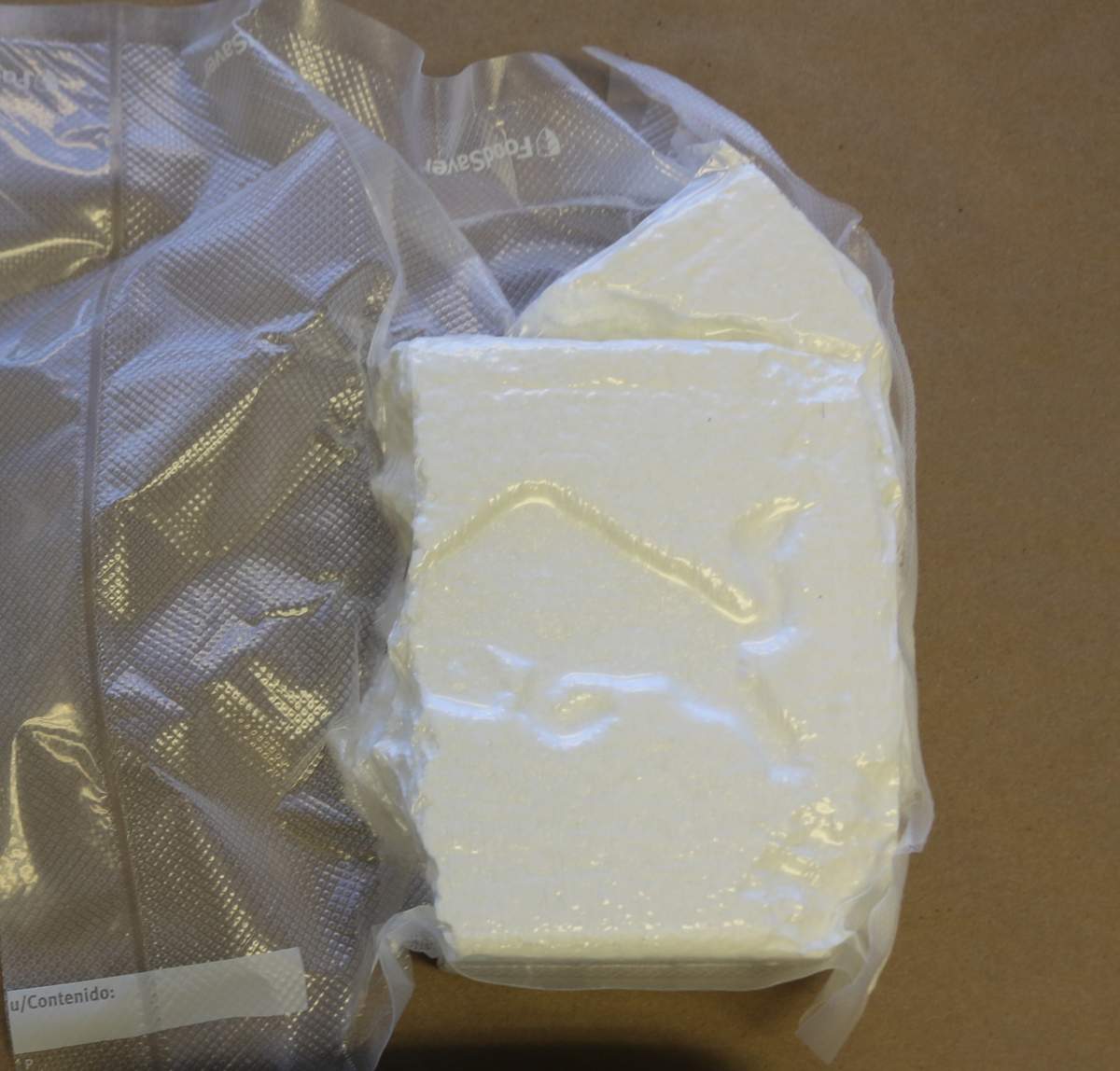 Cocaine seized from a Nissan Murano in an Edmonton drug trafficking investigation Feb. 2023.
