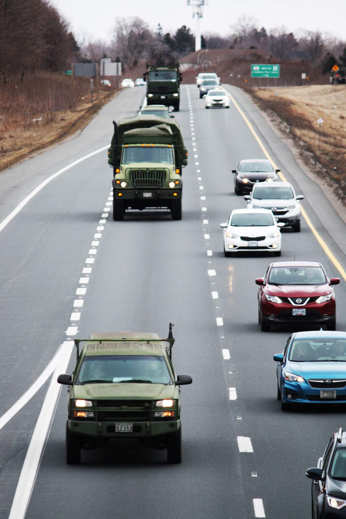 The Canadian Armed Forces will be conducting driving and convoy training on southern and central Ontario highways Feb. 3 to 5.