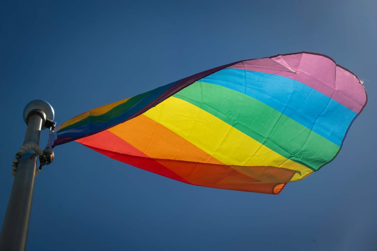 A Pride flag is shown in this file photo.