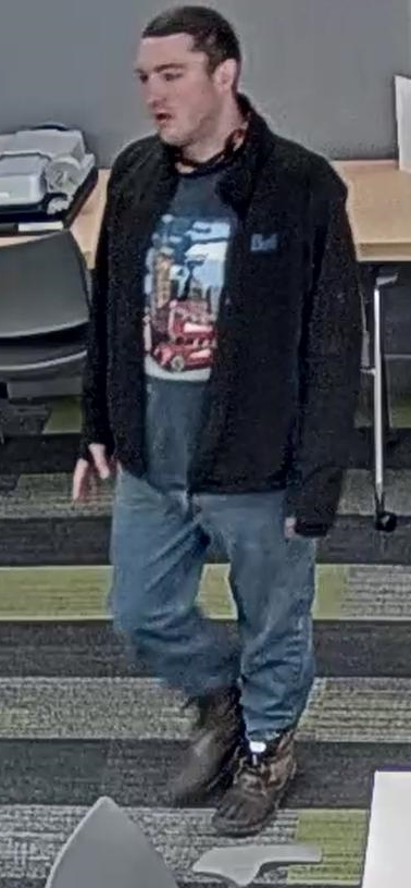Police are looking to identify a suspect in a recent theft.