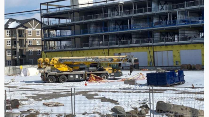 A photo from Evertrust Group Canada, the developer of the Upper Vista Welland Condominium construction site.