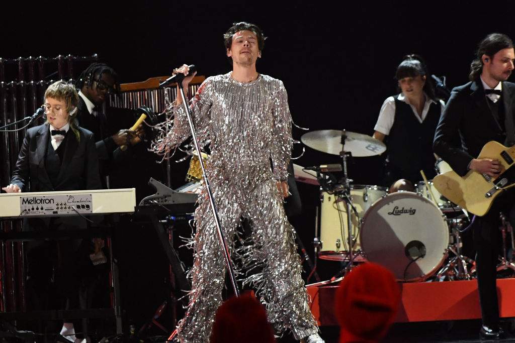 Harry Styles performs onstage during the 65th GRAMMY Awards at Crypto.com Arena on February 05, 2023 in Los Angeles, California.