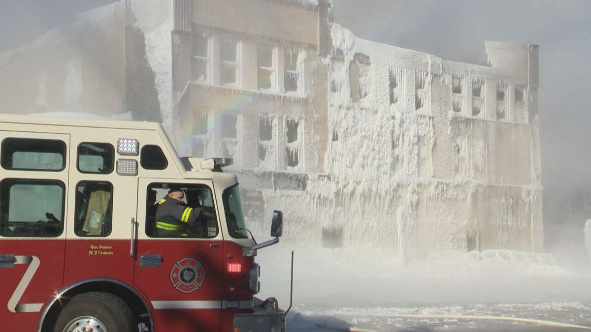 The Lethbridge Hotel, build in 1885 in the city's downtown core, was destroyed by fire Friday, Feb. 24, 2023.
