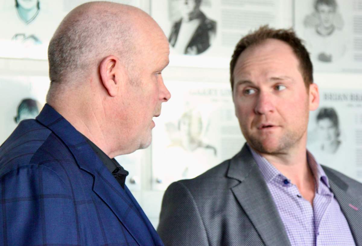 Mark Hunter and Dennis Wideman.