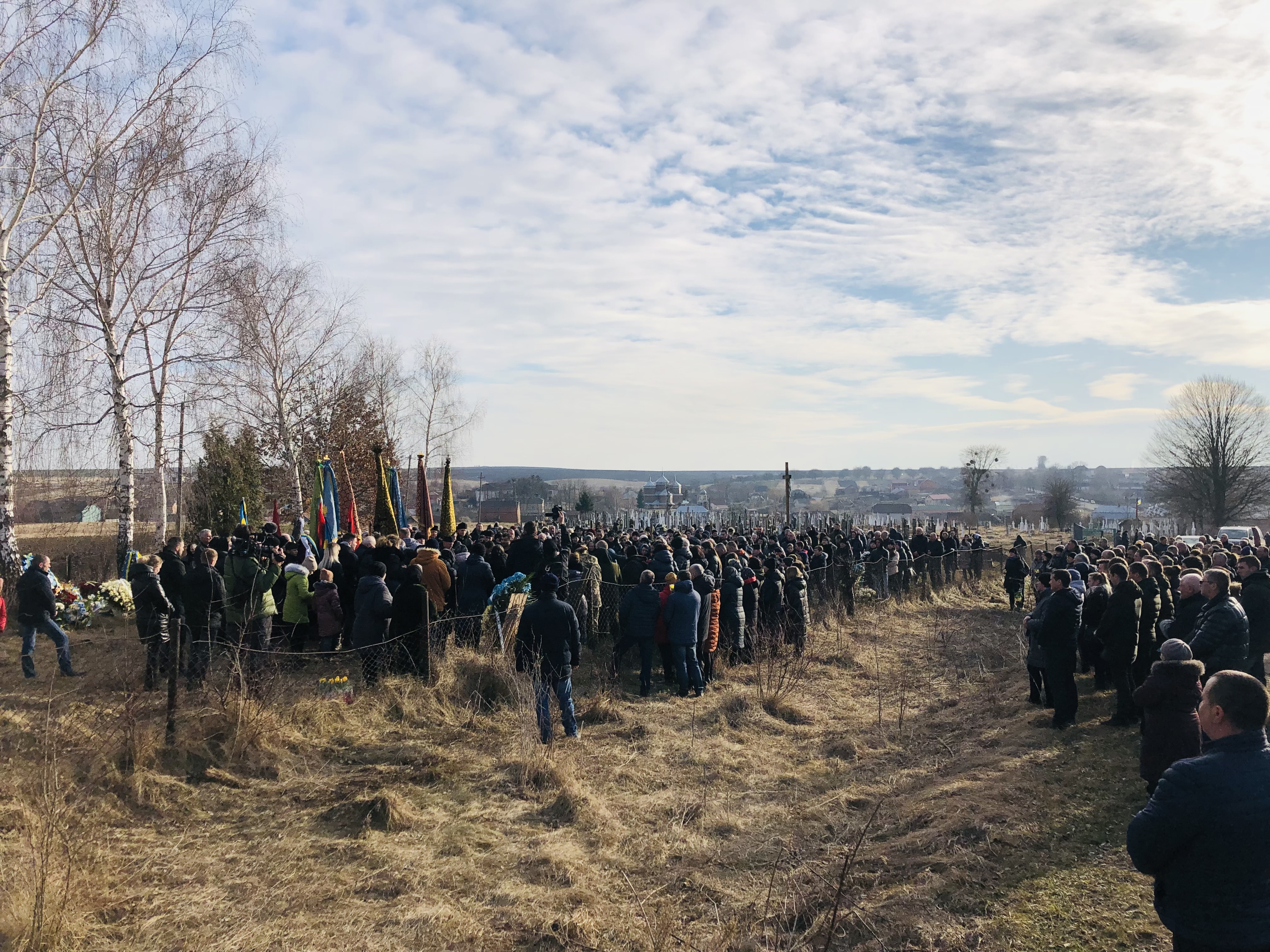 A funeral for a fallen soldier near Lviv, Ukraine, March 9, 2022.