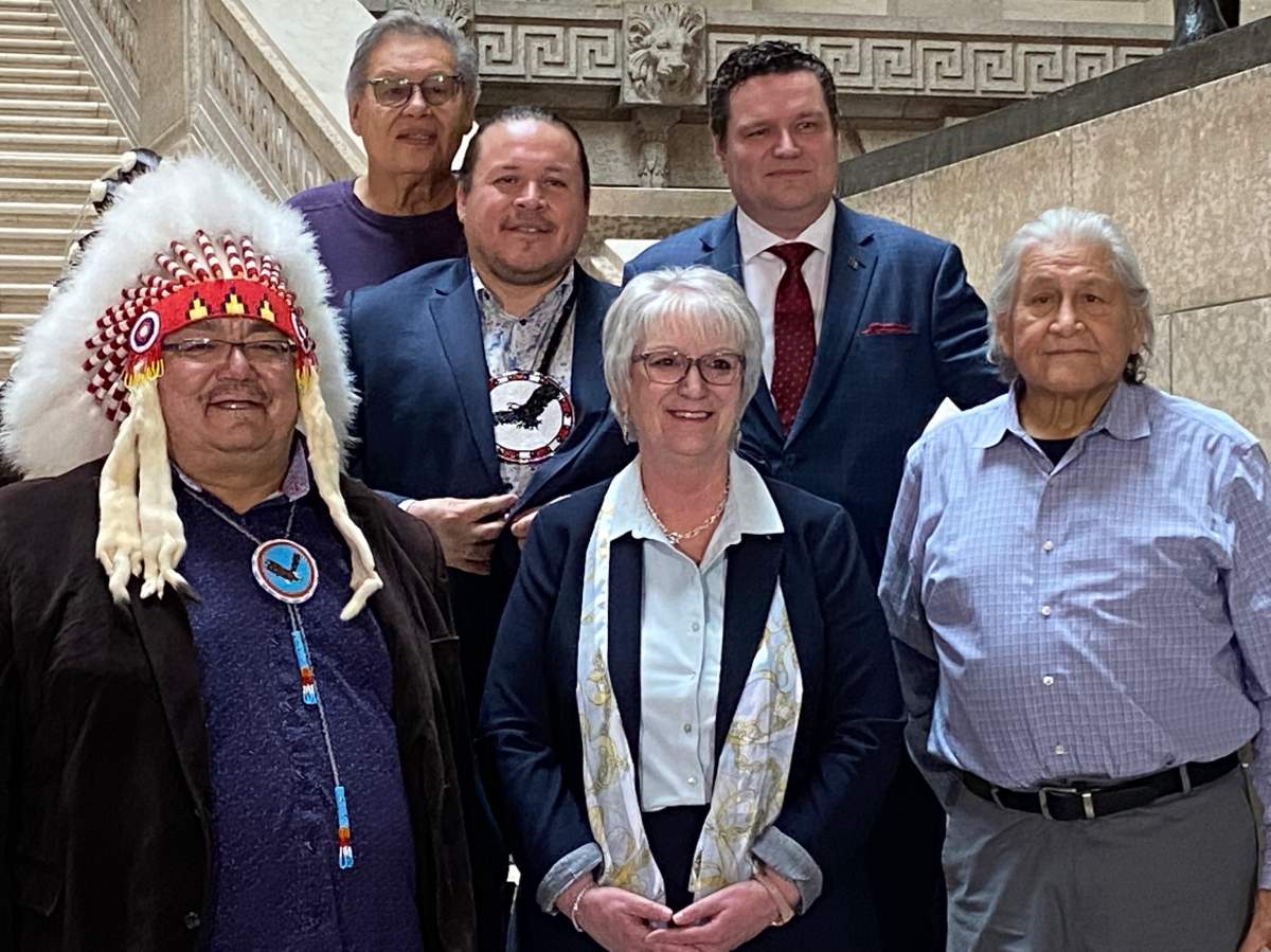 The monument to Chief Peguis was announced by provincial and First Nations leaders at the Manitoba legislature Feb. 7.